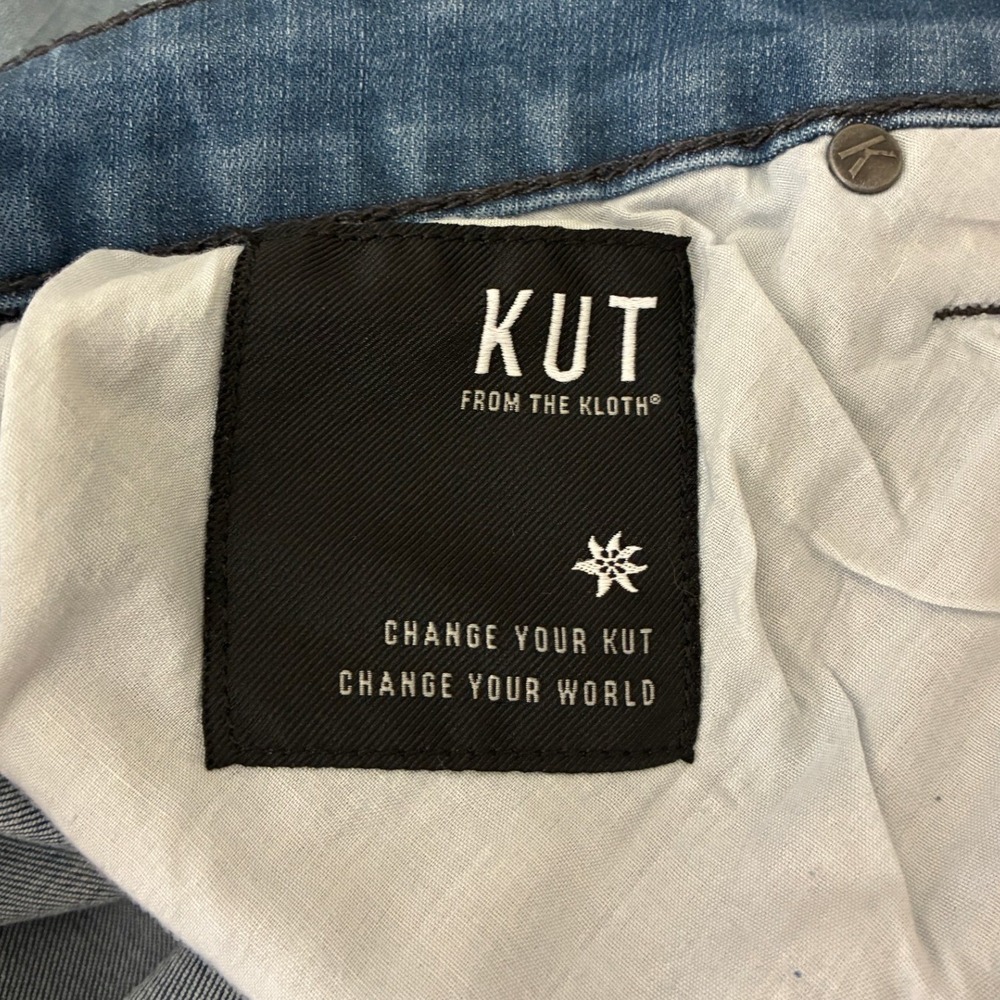 Kut from the Kloth Womens 20W Skinny Jeans Medium Wash Raw Hem KP0906GA3 - Picture 5 of 9